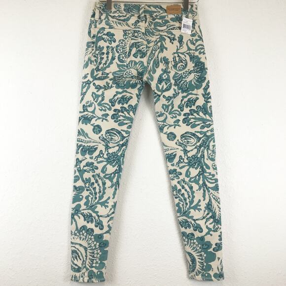 NWT Denim & Supply Ralph Lauren Asiatic Floral Print Ankle Zip Festival Jeans 26 - Picture 2 of 10